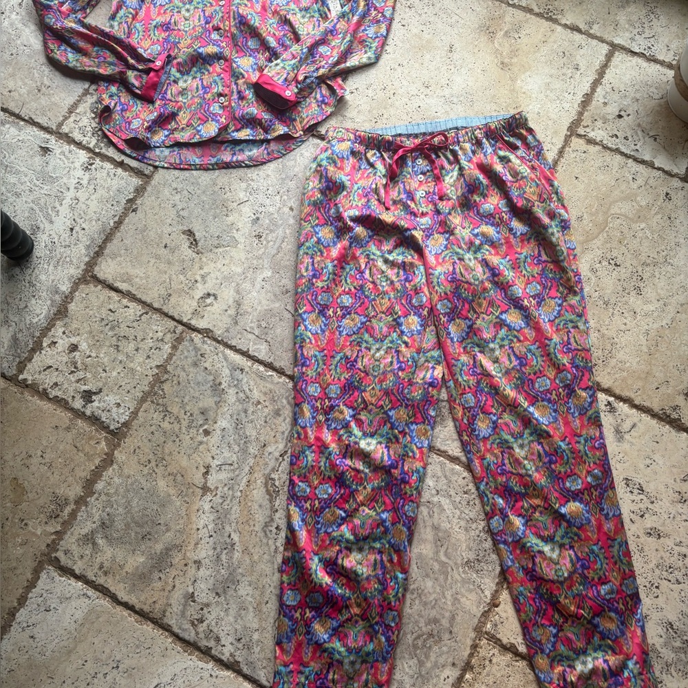 Anthropologie Colorful  Pajama Set